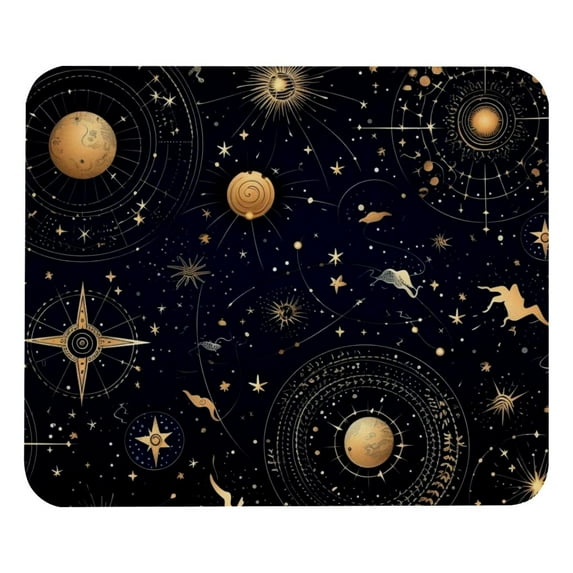 Constellation Square Mouse Pad, 8.3x9.8 Inch, Non-Slip Rubber Bottom, Printed Desk Mat for Office and Gaming