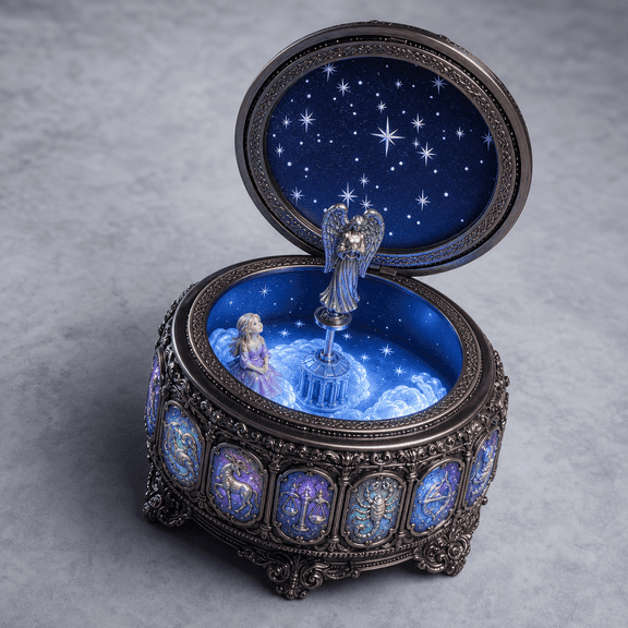 Constellation Style Hand-Painted Musical Box, Always With Me Tune