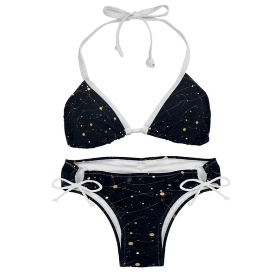 Constellation Swim Wear Detachable Sponge Adjustable Strap Bikini Set Two-Pack for Multiple Scenes