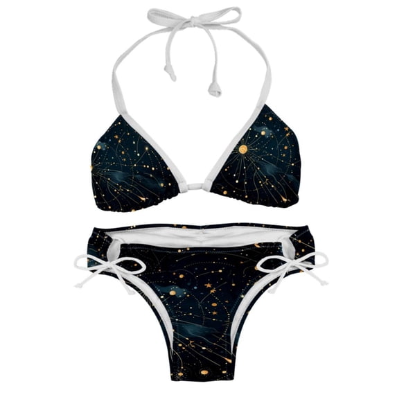 Constellation Swim Wear Detachable Sponge Adjustable Strap Bikini Set Two-Pack for Multiple Scenes