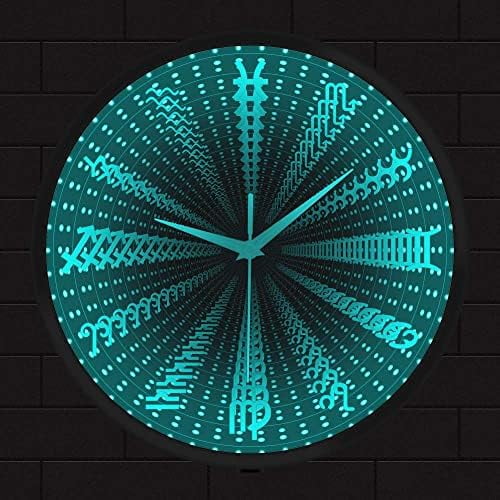 Constellation Symbols LED Infinity Mirror Wall Clock Astrology Modern Design Night Light Neon Sign 12 inch Watch Bedside Wall Lamp for Living Room Decor$$Home Decor, Kitchen, & Other