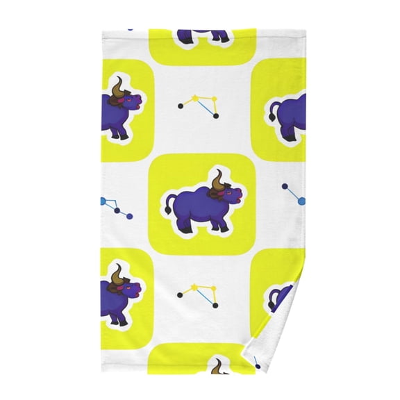 Constellation Taurus Cotton Face Towels Absorbent Hand Towel Soft Bathroom Towel for Kitchen Hotel Decoration