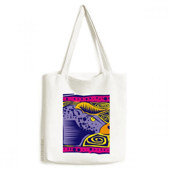 Constellation Taurus Mexicon Culture Engraving Tote Canvas Bag Shopping Satchel Casual Handbag