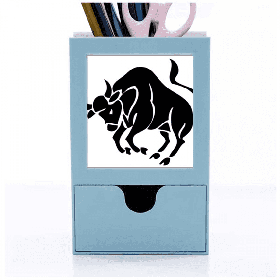 Constellation Taurus Zodiac Sign Desk Supplies Organizer Pen Holder Card
