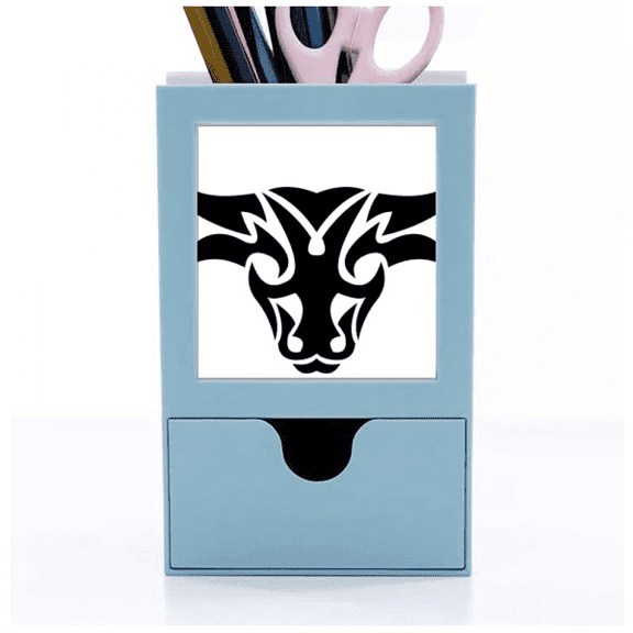 Constellation Taurus Zodiac Symbol Desk Supplies Organizer Pen Holder Card