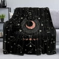 thumbnail image 1 of Constellation Throw Blanket, Rose Gold Glitter Moon Phase Galaxy Zodiac Astrology Celestial Blanket, Black Blanket, Twin Blanket, Soft Flannel Fleece Blanket for Bed, Couch, Sofa, 60"x80", 1 of 1