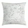 thumbnail image 1 of Constellation Throw Pillow Cushion Cover, Astronomic Theme Group of Stars Names Classical Scientific Composition, Decorative Square Accent Pillow Case, 20 X 20 Inches, Black and White, by Ambesonne, 1 of 2