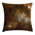 thumbnail image 1 of Constellation Throw Pillow Cushion Cover, Dusty Nebula Spiral Galaxy in Billions of Stars Infinity, Decorative Square Accent Pillow Case, 24 X 24 Inches, Light Coffee Mint Green White, by Ambesonne, 1 of 2