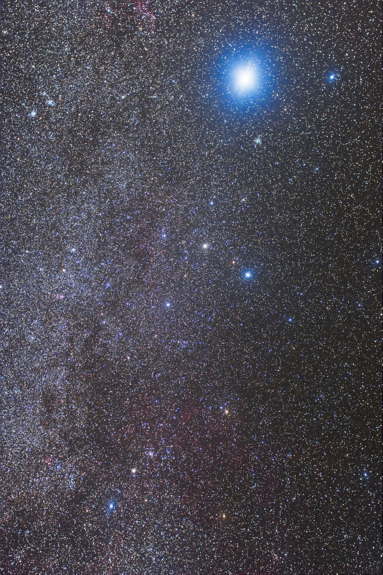 Constellations Canis Major and Puppis with nearby deep sky objects Canvas Art - Alan DyerStocktrek Images (12 x 18)