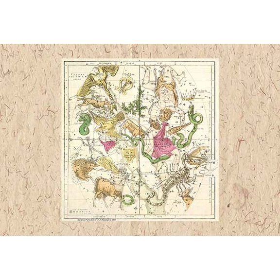 Constellations Including Scorpio Fine art canvas print (20" x 30")