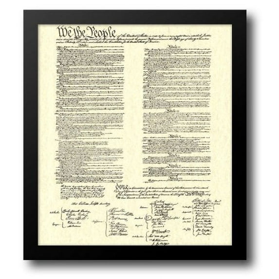 Constitution (Document) 18x20 Framed Art Print