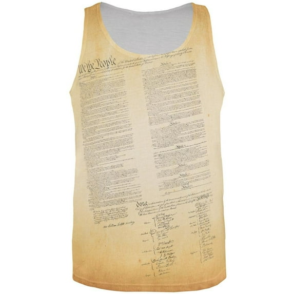 Constitution United States America All Over Adult Tank Top - Medium