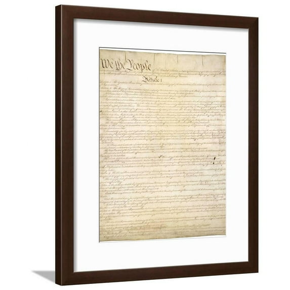 Constitution of the United States, Framed Art Print Wall Art Sold by Art.Com