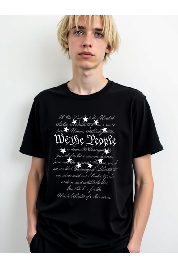 Constitutional Pride Tee Mens t-shirt black gifts top Wearable year-round Spring and summer clothing Trendy Unisex Shirt Short Sleeve tshirts