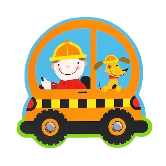 Constrcution Bulldozer & Puppy Pal Birthday Party Invitations - Pack of 8