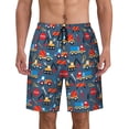 thumbnail image 1 of Construct Machines Machinery Pattern Men'S Beach Pants Quick Dry Short Swim Trunks With With Pockets And Mesh Lining Swimwear Beach Bathing Shorts Large, 1 of 1