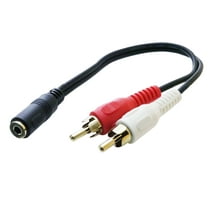 Construct Pro 1/8” (3.5mm) Female to (2) RCA Male Pigtail Stereo Adapter