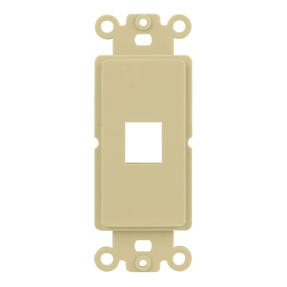 Construct Pro 1-Port Single Gang Keystone Decora Style Insert Strap (Ivory)