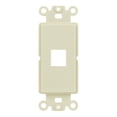 thumbnail image 1 of Construct Pro 1-Port Single Gang Keystone Decora Style Insert Strap (Light Almond), 1 of 5
