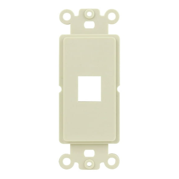 Construct Pro 1-Port Single Gang Keystone Decora Style Insert Strap (Light Almond)