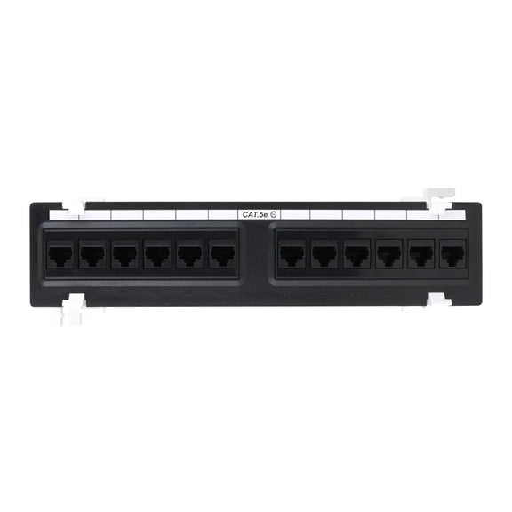 Construct Pro 12-Port Cat5e Wall Mount Patch Panel, RoHS Compliant