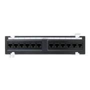 Construct Pro 12-Port Cat6 Wall Mount Patch Panel, RoHS Compliant