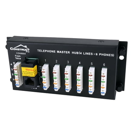 Construct Pro 1x6 Telephone Module With RJ31 Jack (Black, Manufactured by Skywalker)