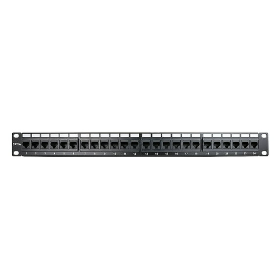 Construct Pro 24-Port Cat5e Rack Mount Patch Panel (19”/1U | RoHS Approved)