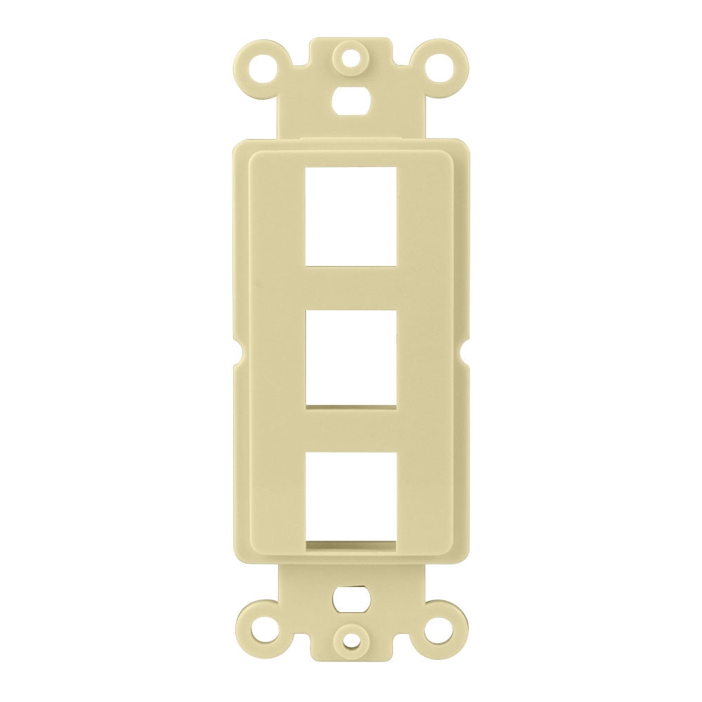 Construct Pro 3-Port Single Gang Keystone Decora Style Insert Strap ...