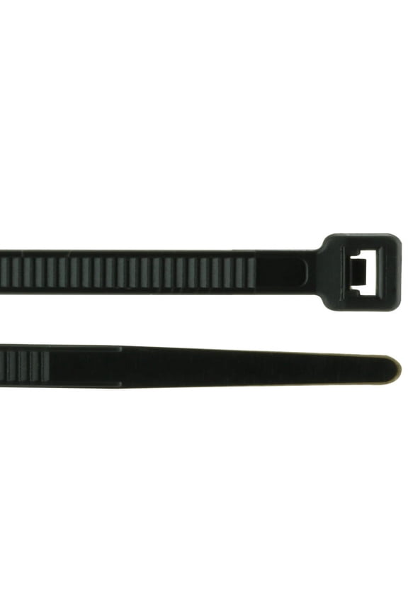 7 Cold Weather Self-Locking Nylon Cable Ties, 100 Pack (Black)