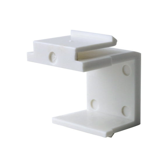 Construct Pro Blank Insert Snap-in for Use with Keystone Wall Plates (10 Pack, White)