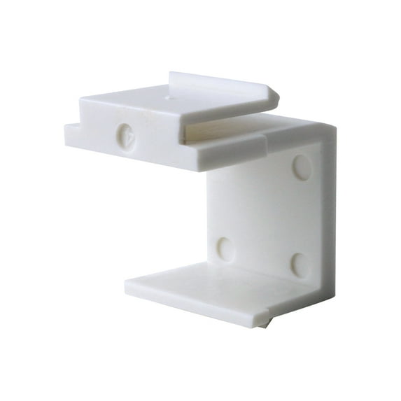 Construct Pro Blank Insert Snap-in for Use with Keystone Wall Plates (10 Pack, White)