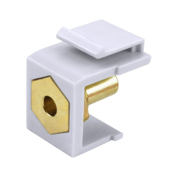 Construct Pro Cable Connector: Banana Plug Keystone Jack-Solder (White) Manufactured by Skywalker