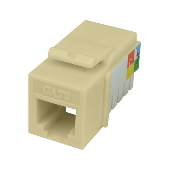 Construct Pro Cat3 (RJ-11) 6P4C Keystone Phone Jack (Color: Ivory) Manufactured by Skywalker
