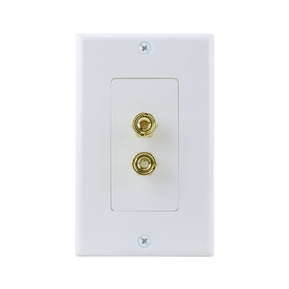 Construct Pro Decora Wall Plate Strap Insert (2 Binding Posts, White)