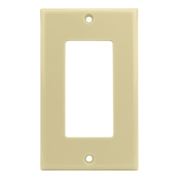 Construct Pro Decorative Single Gang Wall Plate (Color: Ivory)