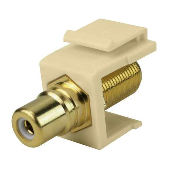 Construct Pro F-Connector to RCA Keystone Jack Insert (8 Color Bands, Ivory) Manufactured by Skywalker