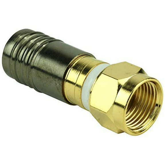 Construct Pro F Male Compression Connector for Mini Coax, 75 Ohm (Bag of 5)