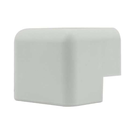 Construct Pro Raceway OUTSIDE Corner Adapters for Cable Covers (5-Pack, 1.38, White)