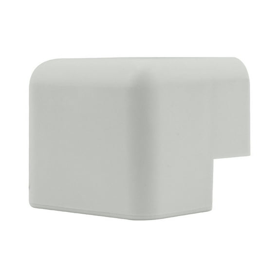 Construct Pro Raceway OUTSIDE Corner Adapters for Cable Covers (5-Pack, 1.38”, White)