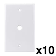 Construct Pro Standard Wall Plate with .4-inch Opening White, 10-Pack