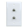 thumbnail image 1 of Construct Pro Wall Plate with Dual F-81 Connectors (White), 1 of 7