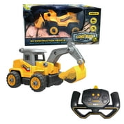 Construct A Truck 2.0   Excavator. Remote Control Take Apart Truck Toys For Kids. Educational STEM RC Car Building Set. Electric Digger Assemble Kit & Tool Included