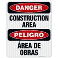 thumbnail image 1 of Construction Area Bilingual Sign, OSHA Danger Sign, 24x30 Reflective Aluminum EGP, 1 of 1
