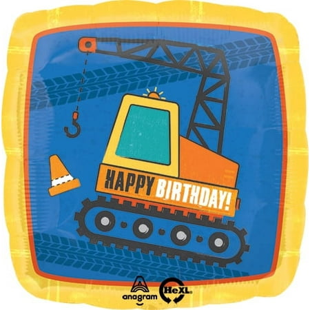 Construction Birthday 18" Balloon
