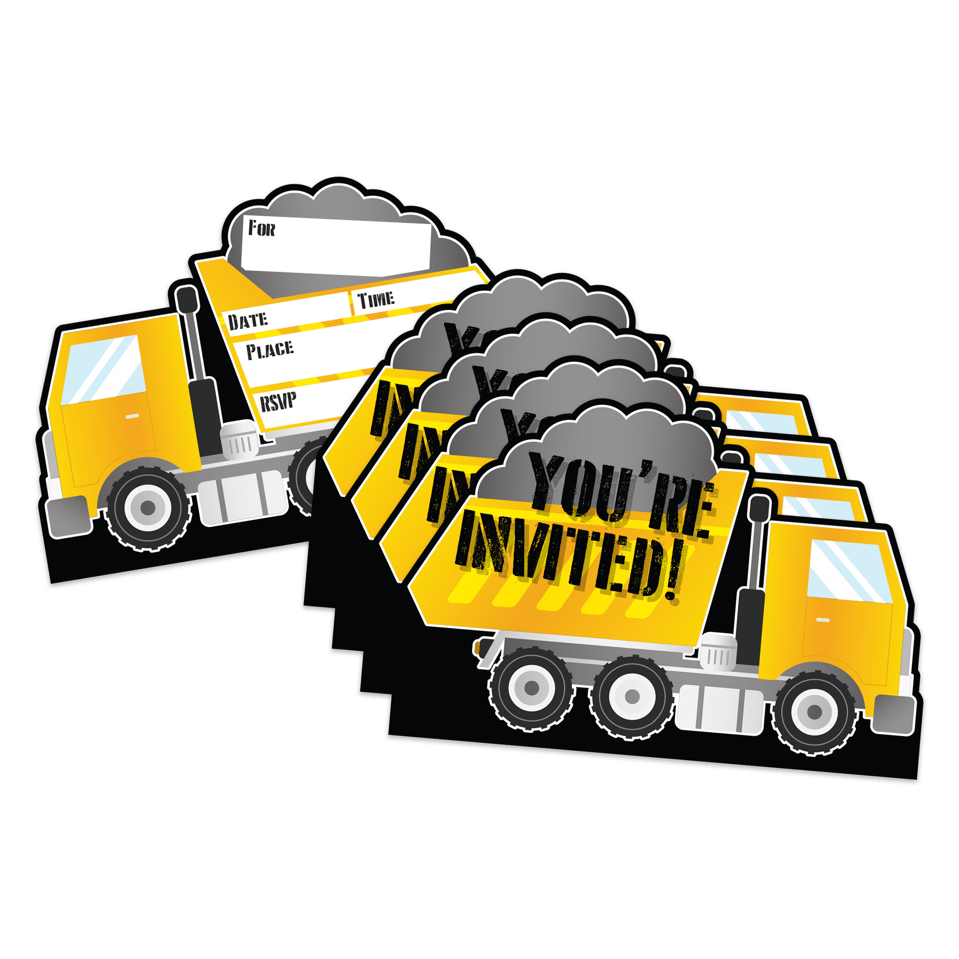 Construction Invitations Birthday Party