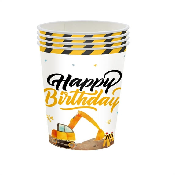 Construction Birthday Party Plates and Napkins Set Dump Truck Birthday Party Decorations Supplies Construction Tableware Construction Themed Party Favors for Boys Birthday Serves