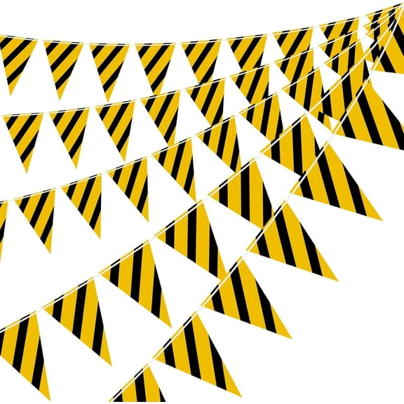 Construction Birthday Party Supplies, 5 Packs Construction Pennant Banner Decorations, Dump Truck Theme Flag Banner for Boy, Under Construction Party Bunting Banner Decor