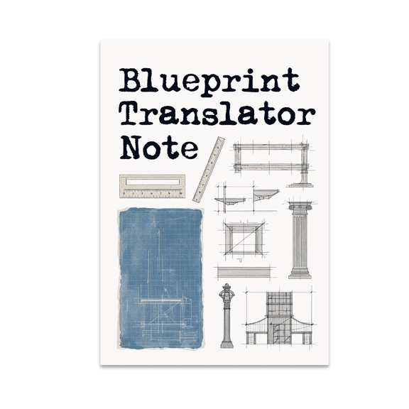 Construction Blueprint Decor - Architect and Builder - 13x19 Poster Print