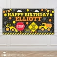 thumbnail image 1 of Construction Boy Birthday Banner Personalized, 1 of 3
